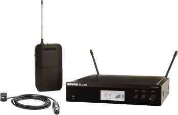 SHURE BLX14R W85M LAVALIER MIC SYSTEM H11 BAND, RACK-MOUNT RECEIVER, 14HR BATTERY, 300FT RANGE