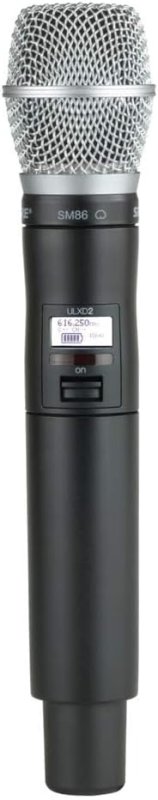 SHURE ULXD2 SM86 HANDHELD WIRELESS TRANSMITTER WITH SM86 VOCAL MIC CAPSULE FOR ULX-D SYSTEMS