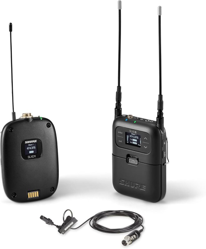 SHURE SLXD15 UL4B WIRELESS SYSTEM WITH SLXD1 TRANSMITTER, SLXD5 RECEIVER UL4B LAVALIER MIC