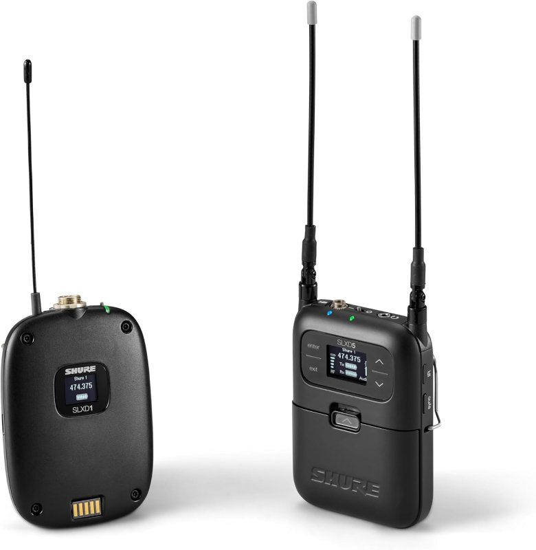 SHURE SLXD15 DIGITAL WIRELESS BODYPACK SYSTEM WITH SLXD1 TRANSMITTER SLXD5 RECEIVER H55