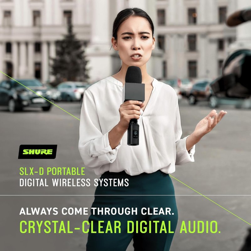 SHURE SLXD15 DIGITAL WIRELESS BODYPACK SYSTEM WITH SLXD1 TRANSMITTER SLXD5 RECEIVER H55