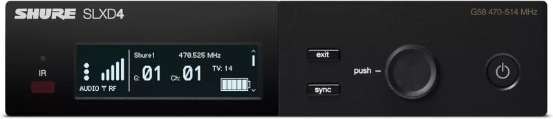SHURE SLXD14 UL4B WIRELESS MIC SYSTEM WITH BODYPACK, LAVALIER MIC RACK MOUNT KIT J52