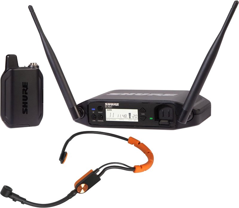 SHURE GLXD14 SM31 WIRELESS FITNESS HEADSET MIC SYSTEM, 12-HOUR BATTERY, 100FT RANGE