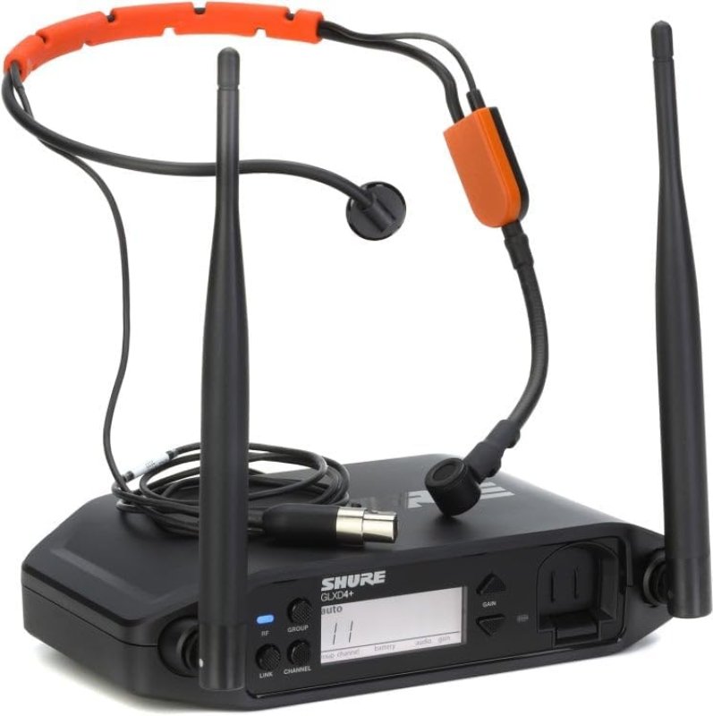 SHURE GLXD14 SM31 WIRELESS FITNESS HEADSET MIC SYSTEM, 12-HOUR BATTERY, 100FT RANGE