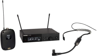 SHURE SLXD14 SM35 WIRELESS HEADSET MIC SYSTEM WITH SLXD1 BODYPACK SLXD4 RECEIVER J52