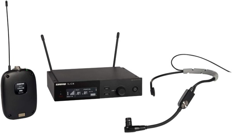SHURE SLXD14 SM35 WIRELESS HEADSET MIC SYSTEM WITH SLXD1 BODYPACK SLXD4 RECEIVER J52