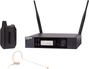 SHURE GLXD14R MX53 WIRELESS MICROPHONE SYSTEM WITH MX153 HEADSET, 12-HOUR BATTERY, 100FT RANGE