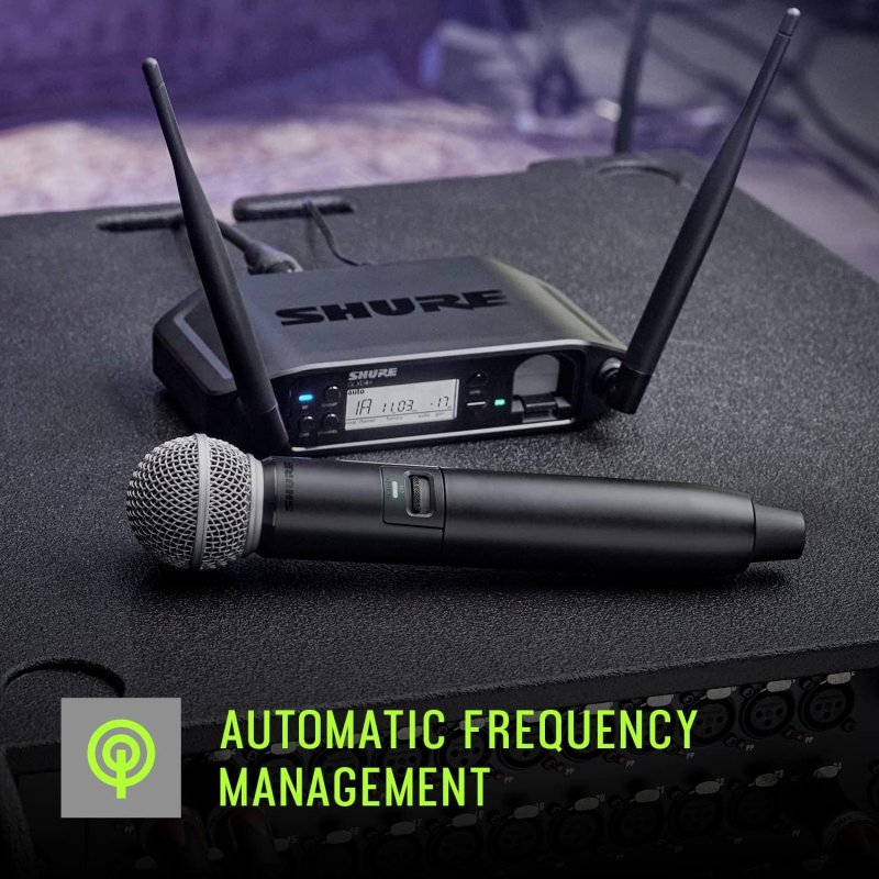 SHURE GLXD14R MX53 WIRELESS MICROPHONE SYSTEM WITH MX153 HEADSET, 12-HOUR BATTERY, 100FT RANGE