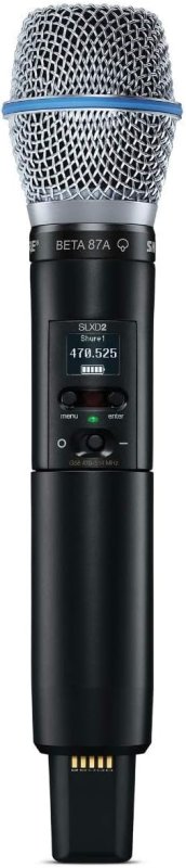 SHURE SLXD2 B87A HANDHELD WIRELESS TRANSMITTER WITH BETA 87A MIC CAPSULE FOR SLX-D SYSTEMS