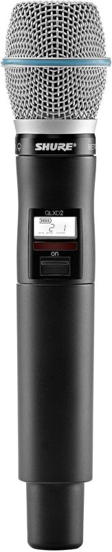 SHURE QLXD2 B87A HANDHELD WIRELESS TRANSMITTER WITH BETA 87A MIC CAPSULE FOR QLX-D SYSTEMS