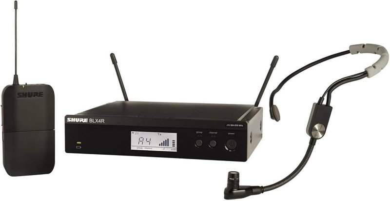 SHURE BLX14R SM35 RACK-MOUNT HEADSET MIC SYSTEM H11 BAND, 14 HR BATTERY, 300 FT RANGE