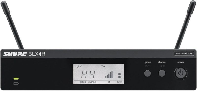 SHURE BLX14R SM35 RACK-MOUNT HEADSET MIC SYSTEM H11 BAND, 14 HR BATTERY, 300 FT RANGE