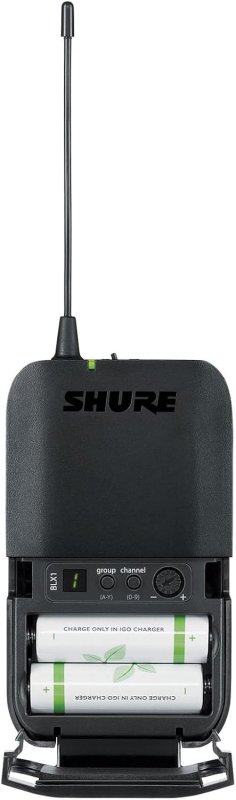SHURE BLX14R SM35 RACK-MOUNT HEADSET MIC SYSTEM H11 BAND, 14 HR BATTERY, 300 FT RANGE