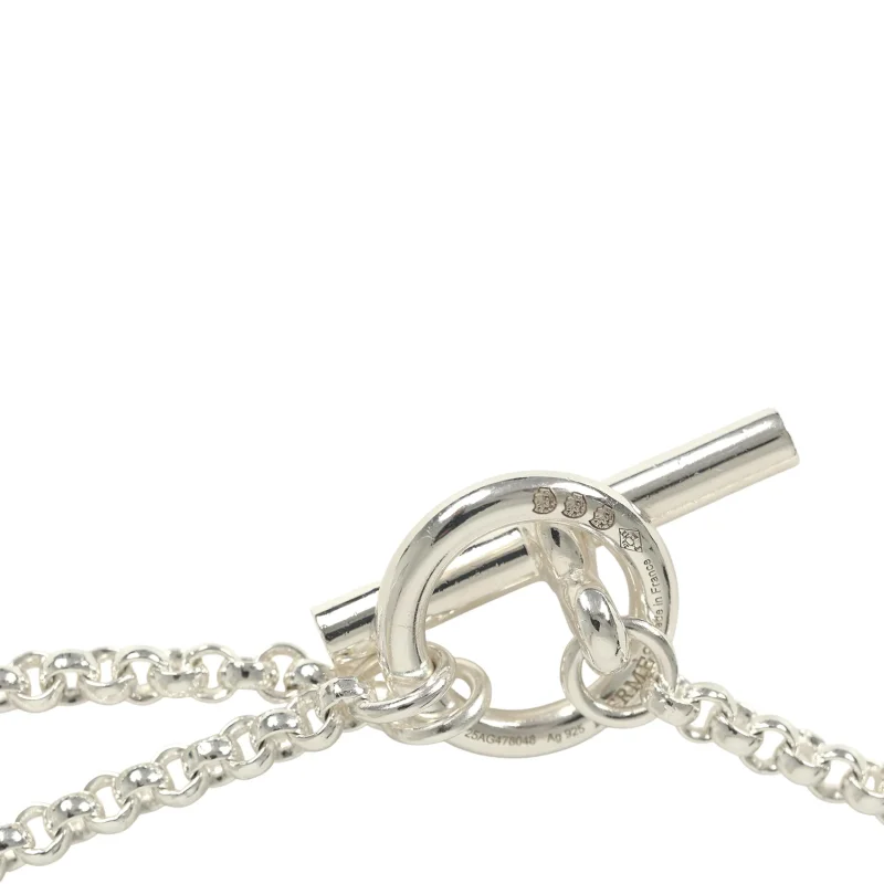 HERMèS CHAINE D'ANCRE ALEA II LONG NECKLACE STERLING SILVER