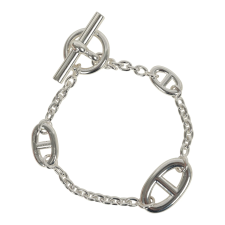 HERMèS FARANDOLE BRACELET LG STERLING SILVER