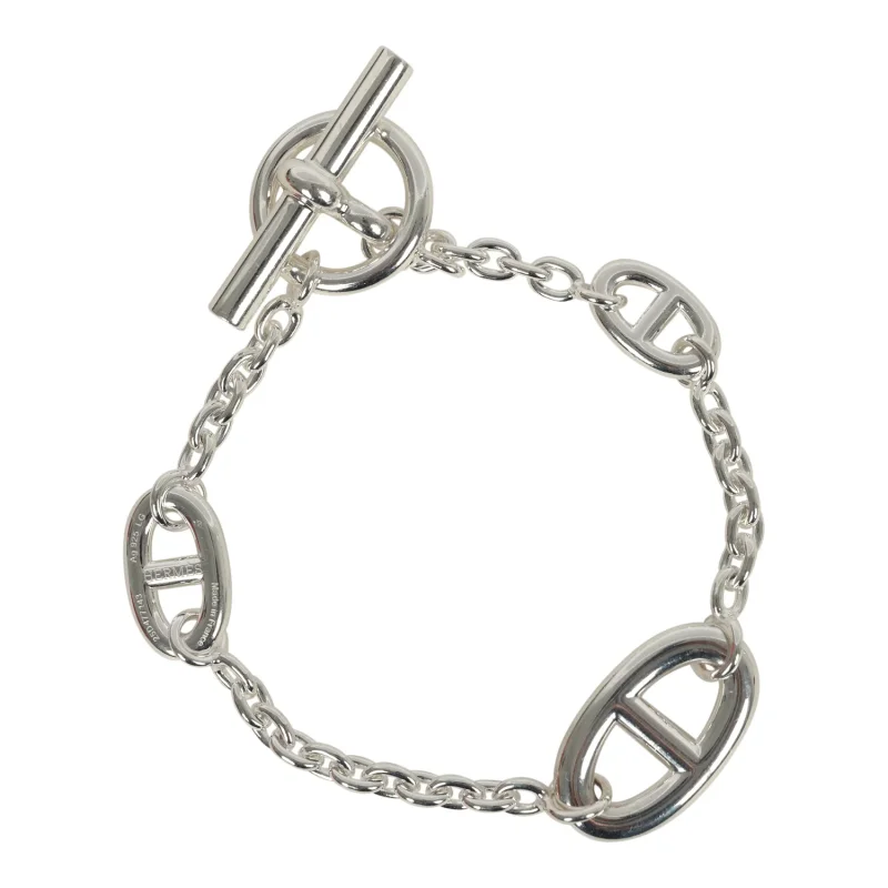 HERMèS FARANDOLE BRACELET LG STERLING SILVER