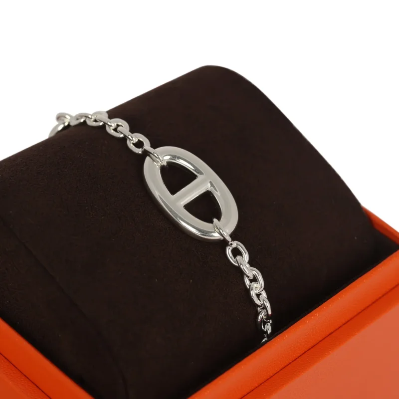 HERMèS FARANDOLE BRACELET LG STERLING SILVER