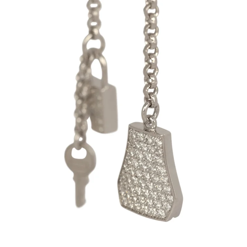 HERMèS KELLY CLOCHETTE EARRINGS DIAMONDS, WHITE GOLD