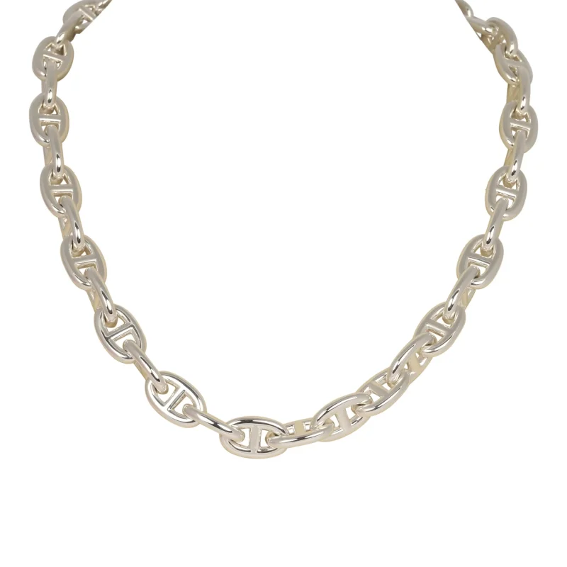 HERMèS CHAINE D'ANCRE NECKLACE MM STERLING SILVER