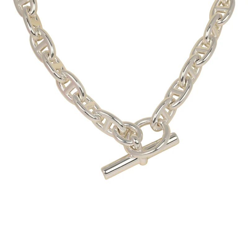 HERMèS CHAINE D'ANCRE NECKLACE MM STERLING SILVER