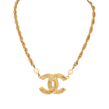 CHANEL CC SHORT NECKLACE GOLD PLATED HARDWARE