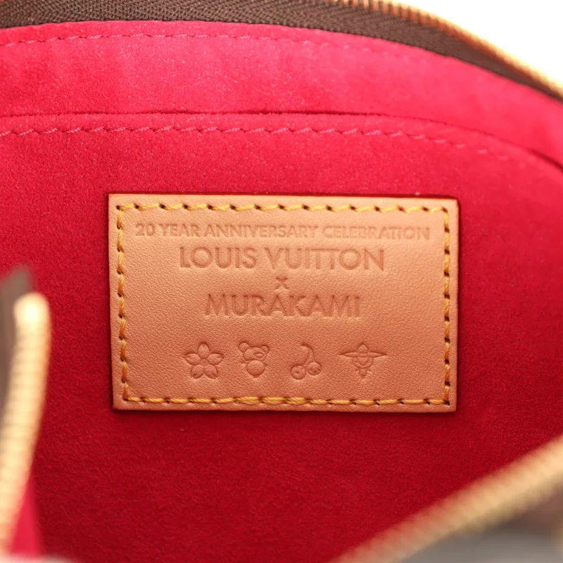 LOUIS VUITTON X TAKASHI MURAKAMI PANDA POCHETTE ACCESSORIES BROWN MONOGRAM GOLD HARDWARE