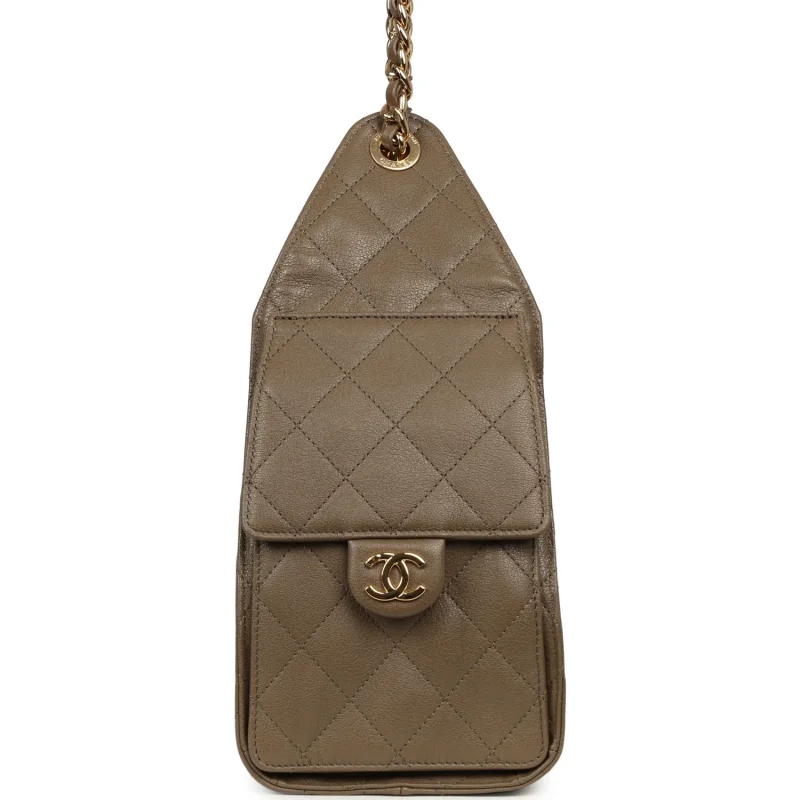 CHANEL SMALL 25 HOBO BAG DARK KHAKI CAVIAR GOLD HARDWARE