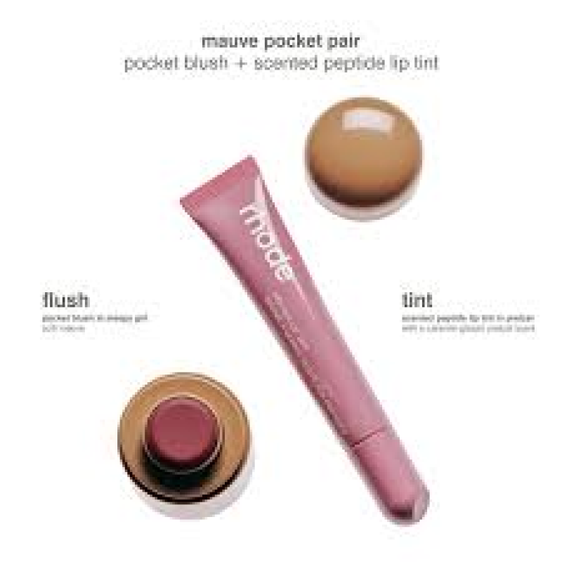 RHODE  POCKET PAIR LIMITED EDITION LIP + CHEEK SET COLOR: SLEEPY GIRL + PRETZEL - A MAUVE PAIR