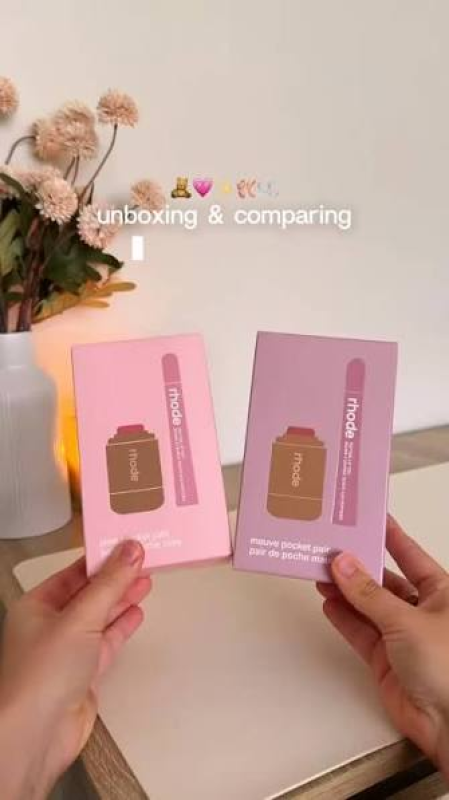 RHODE  POCKET PAIR LIMITED EDITION LIP + CHEEK SET COLOR: SLEEPY GIRL + PRETZEL - A MAUVE PAIR