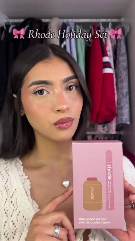 RHODE  POCKET PAIR LIMITED EDITION LIP + CHEEK SET COLOR: SLEEPY GIRL + PRETZEL - A MAUVE PAIR
